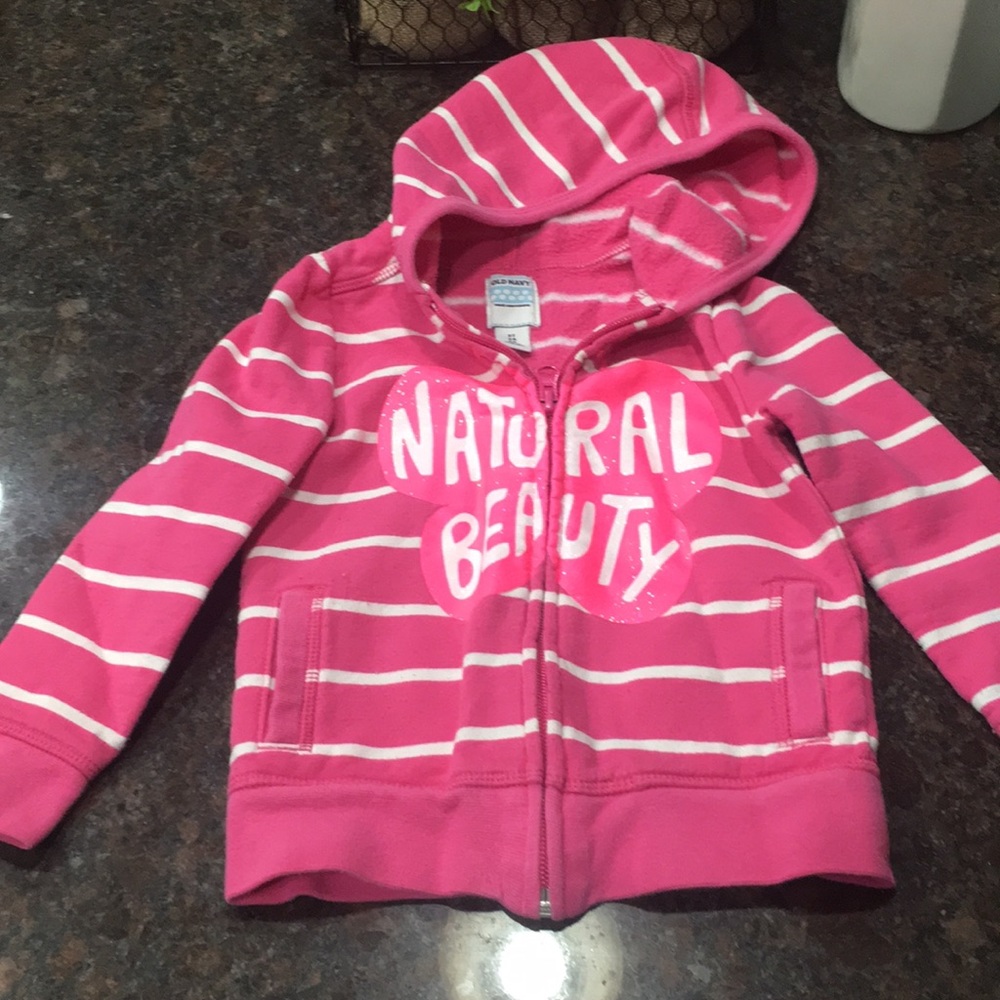 Pink and white stripe jacket. 3t